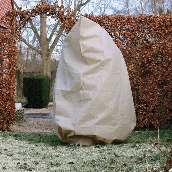 Nature Wintervlies mit Rei&szlig;verschluss 70 g/m&sup2; Beige 2&times;1,5&times;1,5 m