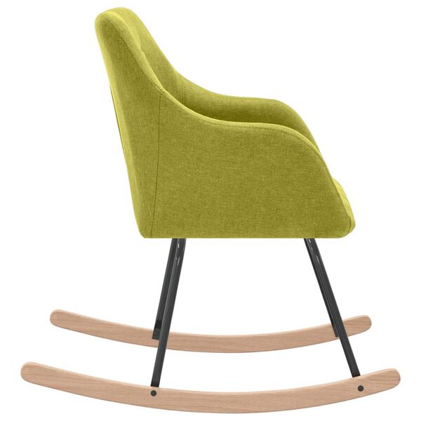 vidaXL Schaukelstuhl Gr&uuml;n Stoff