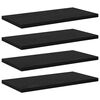 vidaXL Regalbrett 4 pcs Schwarz 40 x 20 x 1,5 cm Holzwerkstoff