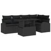 vidaXL Gartensofa-set 6 stk. Schwarz 100 x 55 x 73 cm Poly-Rattan
