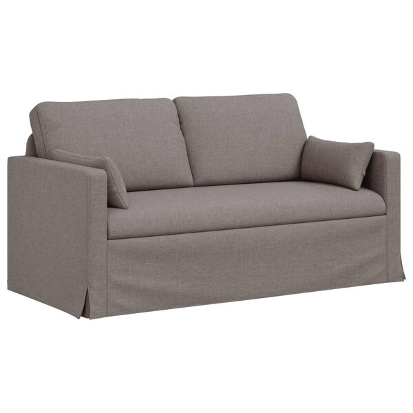 vidaXL Sofa Taupe Gesamtabmessungen: 158 x 78 x 80 cm (B x T x H) Samt