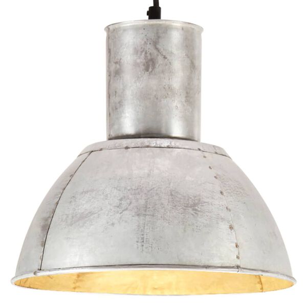 vidaXL H&auml;ngelampe 25 W Silbern Rund 28,5 cm E27