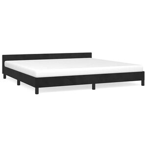 vidaXL Bettgestell ohne Matratze Schwarz 200x200 cm Samt
