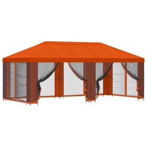 vidaXL Garten Pavillon mit Seitenw&auml;nden 6 x 3 m Orange