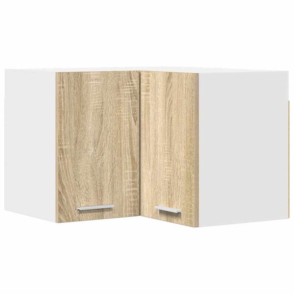 vidaXL H&auml;ngeschrank mit Speicher Sonoma-Eiche und Wei&szlig; 57 x 57 x 40 cm