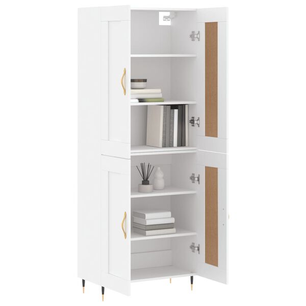 vidaXL Highboard Wei&szlig; 69,5x34x180 cm Holzwerkstoff