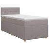 vidaXL Boxspringbett mit Matratze mit Kopfteil Taupe 90 x 190 cm Stoff