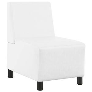 vidaXL | Modulares Armfreies Sofa | Wei&szlig; 55 x 74 x 82 cm Kunstleder