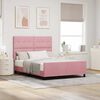 vidaXL Boxspringbett mit Kopfteil Rosa 140 x 190 cm Samt
