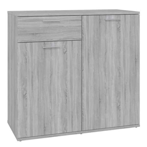 vidaXL Sideboard Grau Sonoma 80x36x75 cm Holzwerkstoff