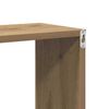 vidaXL Wandregal mit Regal Wandmontiert Braun Holzwerkstoff
