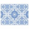 vidaXL Outdoor-Teppich Floral ARAKIL Babyblau und Wei&szlig; 400 x 300 cm