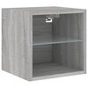 vidaXL TV-Wandschrank mit LED-Leuchten Grau Sonoma 30x28,5x30 cm