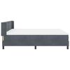 vidaXL Boxspringbett mit Matratze Dunkelgrau 200 x 180 cm Polyester