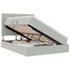 vidaXL LED-Speicherbett mit Matratze Hellgrau 140 x 190 cm Samt