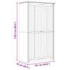 vidaXL Kleiderschrank BODO Honigbraun 53,5 x 99 x 173 cm Holzwerkstoff
