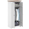 vidaXL Kleiderschrank Wei&szlig; 80&times;50&times;171,5 cm Kiefer Massiv Panama Serie