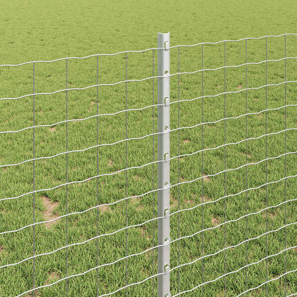 vidaXL Zaunpfosten 44 pcs Silber 140 cm Stahl