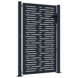 vidaXL Gartentor Anthrazit 100x125 cm Stahl Quadratisches Design
