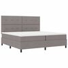 vidaXL Boxspringbett mit Matratze Taupe 200 x 200 cm Stoff