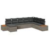 vidaXL Gartensofa-set 9 stk. 8-Sitzanzahl Grau Polyrattan