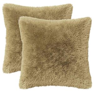vidaXL Kissen mit Kissen HEERLEN 12 Stk. Hellgrau PV Fleece