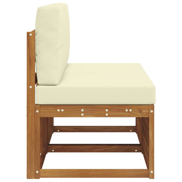 vidaXL 2 St&uuml;ck Outdoor Mittelsofa Massivholz Akazie Natur