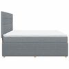 vidaXL Boxspringbett mit Matratze Hellgrau 180x200 cm Stoff
