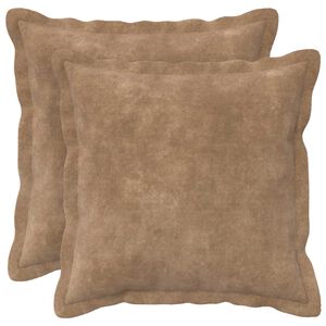 vidaXL Kissenbezug 2 pcs HOUTEN Taupe 30 x 30 cm Mikrofaser Fleece