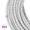 vidaXL Drahtseilkabel 800 kg 20 m