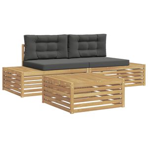 vidaXL 3 St&uuml;ck Outdoor-Sofagarnitur Polyester Wei&szlig;