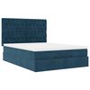 vidaXL Ottoman-Bett mit Matratzen Dunkelblau 140x200 cm Samt