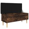 vidaXL Sitzbank mit Stauraum R&auml;uchereiche 102x42x46 cm Holzwerkstoff