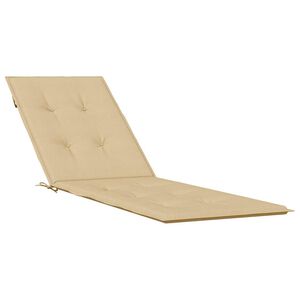 vidaXL Liegestuhl-Auflage Melange Beige (75+105) x 50 x 4 cm Stoff