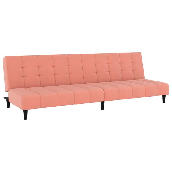 vidaXL Schlafsofa 2-Sitzer Rosa Samt