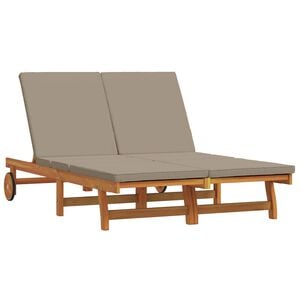 vidaXL Sonnenliege Braun 125 x 200 x 84 cm Massivholz Akazie