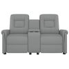 vidaXL 2-Sitzer Massagesessel mit Getränkehalter Grau
