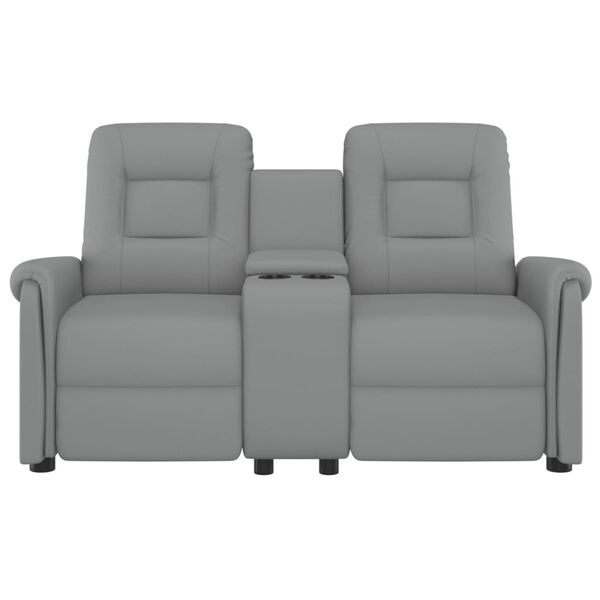vidaXL 2-Sitzer Massagesessel mit Getränkehalter Grau