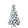 vidaXL Künstlicher klappbarer Weihnachtsbaum Weiß 240 cm PE und PVC
