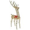 vidaXL 3D Rentier 140 LEDs Warmwei&szlig; 70 x 41 x 128 cm Rattan