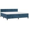 vidaXL Boxspringbett mit Matratze Dunkelblau 200x200 cm Samt