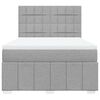 vidaXL Boxspringbett mit Matratze Hellgrau 140x200 cm Stoff