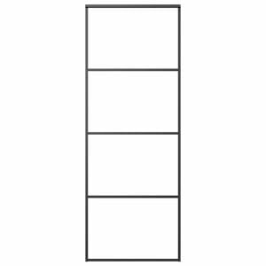 vidaXL Schiebet&uuml;r ESG-Glas und Aluminium mattiert 76x205 cm Schwarz