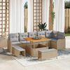vidaXL Garten-Sofa-Set 9 pcs Beige Poly-Rattan