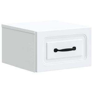 vidaXL Wandmontierter Nachttisch Wei&szlig; 34,5 x 33 x 20 cm Holzwerkstoff
