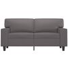 vidaXL 2-Sitzer-Sofa Grau 120 cm Kunstleder