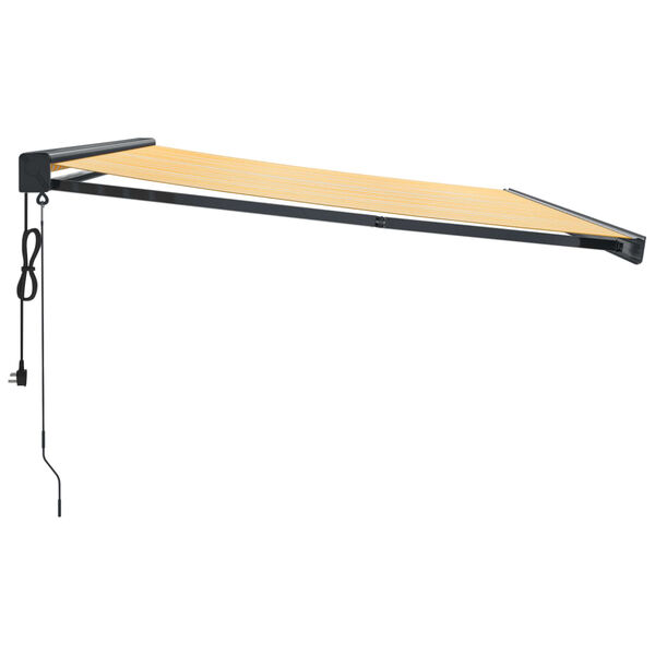 vidaXL Markise Einziehbar Gelb und Wei&szlig; 4,5x3 m Stoff und Aluminium