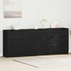 vidaXL Sideboard 3 pcs Schwarz Eichen-Optik 181 x 30 x 70 cm