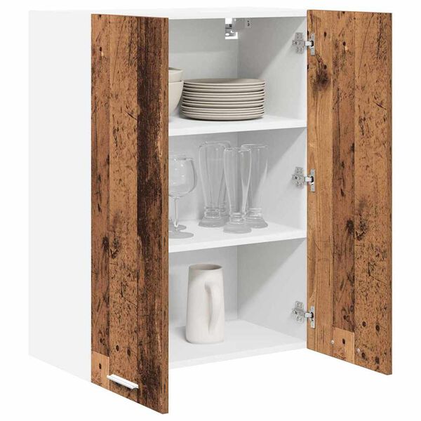 vidaXL H&auml;ngeschrank mit Speicher Altholz 60 x 31 x 80 cm Holzwerkstoff