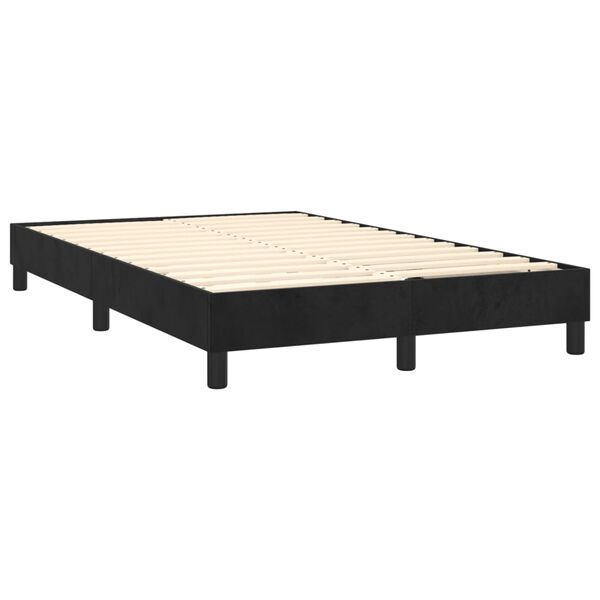 vidaXL Boxspringbettgestell Schwarz 120x200 cm Samt